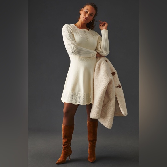 Anthropologie Dresses & Skirts - Anthropologie Pointelle Sweater Dress